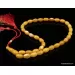 Islamic 33 Prayer Egg Yolk OLIVE Baltic amber beads rosary