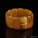 Anitique EGG YOLK pieces Baltic amber stretch bracelet