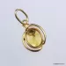 Gold Plated Baltic amber pendant with insect inclusion