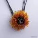 Flower Baltic amber artisan pendant necklace