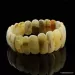 White pieces Baltic amber stretch bracelet