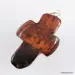 Cross shape Baltic amber pendant