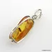 Baltic amber silver pendant w insect inclusion 5g