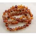 Cognac BAROQUE Baby teething Baltic amber bracelet