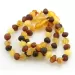 Multi BAROQUE Baby teething Baltic amber bracelet