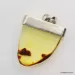 Baltic amber silver pendant w insect inclusion 10g