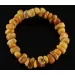 Egg Yolk nuggets Baltic amber stretch bracelet 7in