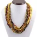 Composition Button beads Baltic amber necklace 21in