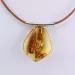 Large Amulet Baltic amber Silver Pendant