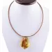 Large Amulet Baltic amber Silver Pendant