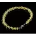 Lemon ROUND beads Baltic amber bracelet 7in