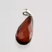 Facet Cut Baltic Amber Silver Pendant