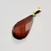 Facet Cut Baltic Amber Gold Plated Pendant