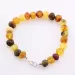 Raw BAROQUE beads Baltic amber adult bracelet 7in