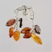 Baltic amber dangle sterling silver studs earrings