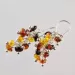 Grape bunch Baltic amber hook earrings