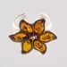 Multi Petals Baltic Amber silver adjustable ring