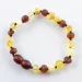 Multi BAROQUE Baby teething Baltic amber bracelet