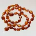 Unpolished BEANS Baby Baltic amber teething necklace 33cm