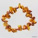 Leaf Style Baltic Amber Stretch Bracelet 18cm