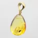 Drop Baltic amber pendulum pendant w insect inclusion