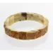 Rough Squares Baltic amber stretch bracelet 19cm