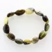 Large Dark BEADS Baltic amber stretch bracelet 19cm