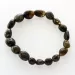 Large Dark BEADS Baltic amber stretch bracelet 19cm