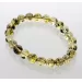 Polished ROUND beads Baltic amber stretchy bracelet 18cm