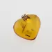 Heart Shape Cognac Baltic Amber Pendant Charm