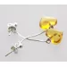 Honey Hearts Baltic amber Silver Stud Earrings