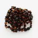 10 Multi BAROQUE Baltic amber teething bracelets 14cm