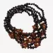 5 Raw Flower BAROQUE teething Baltic amber necklaces 32cm