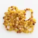 10 Raw Mix BAROQUE Baltic amber teething bracelets 14cm