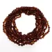 10 Cognac BAROQUE Baltic amber teething necklaces 36cm