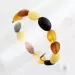 Raw Mix BEANS Baltic amber stretch bracelet 19cm