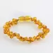 Multi-strand Baltic amber woven teething bracelet 14cm