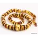 Multi Buttons Baltic amber necklace 24in