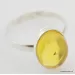 Baltic amber silver ring w fossil insect inclusion