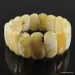 Anitique stretch butter pieces Baltic amber bracelet