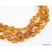 3 BUTTON beads Baltic amber necklace