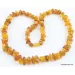 Antique style Butter NUGGETS Baltic amber necklace 26in