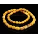 Vintage Egg Yolk BARREL Baltic amber unisex necklace