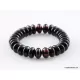 Glossy Cherry Button beads Baltic amber stretch bracelet