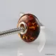 Cognac Baltic amber PANDORA style bead