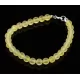 Lemon Raw ROUND beads Baltic amber bracelet