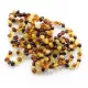 10 Multi BAROQUE Baltic amber adult bracelets 19cm