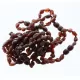 10 Raw Ruby BEANS Baltic amber teething Baby bracelets 14cm