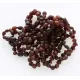 10 Raw Ruby BEANS Baltic amber adult bracelets 19cm