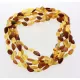 5 Raw Mix BEANS Baltic amber adult necklaces 45cm